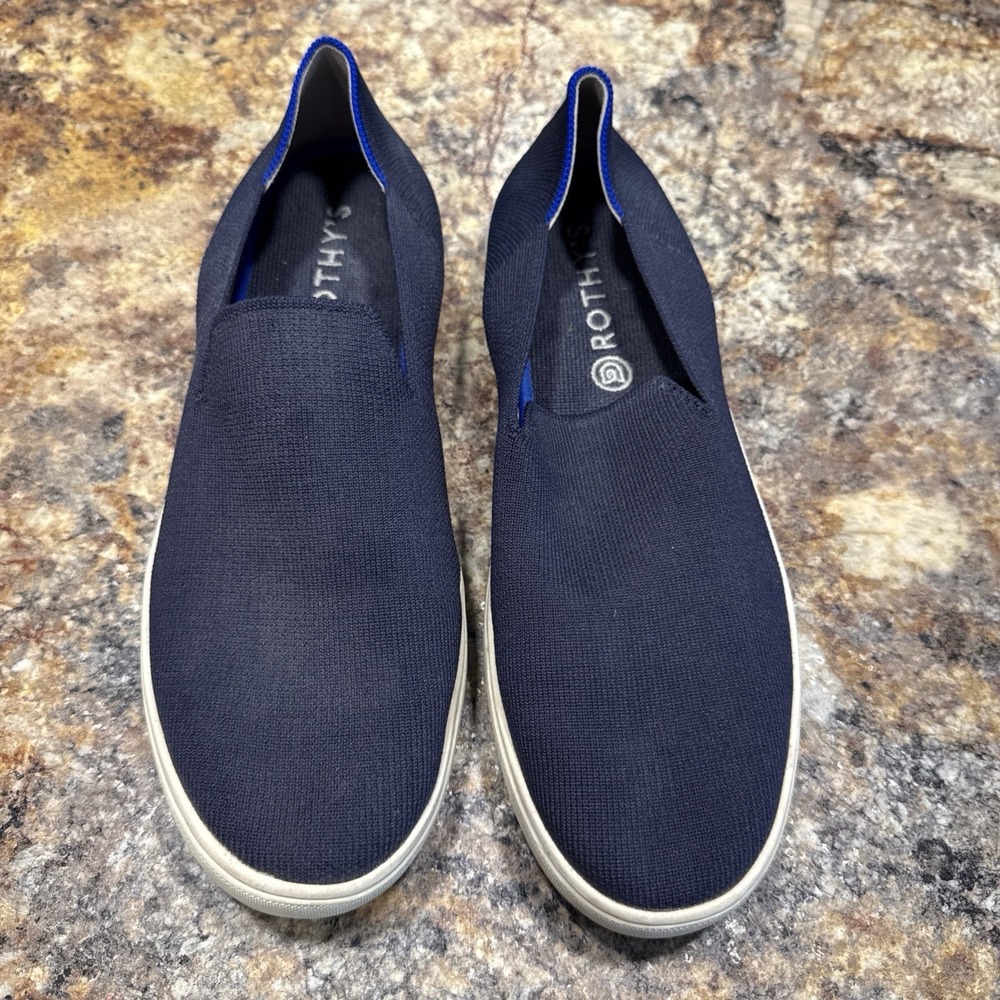 Rothy's Women's The Original Slip On Sneaker Size 11.5 Navy White Washable